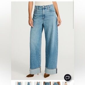 Express Low Slung Light Wash Cuffed Baggy Jeans